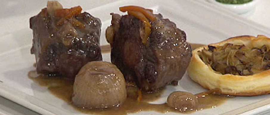 Rabo de toro con setas